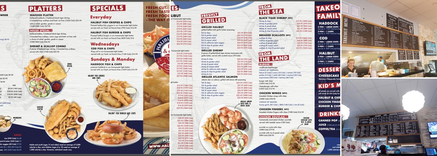 Halibut House Fish and Chips Menu