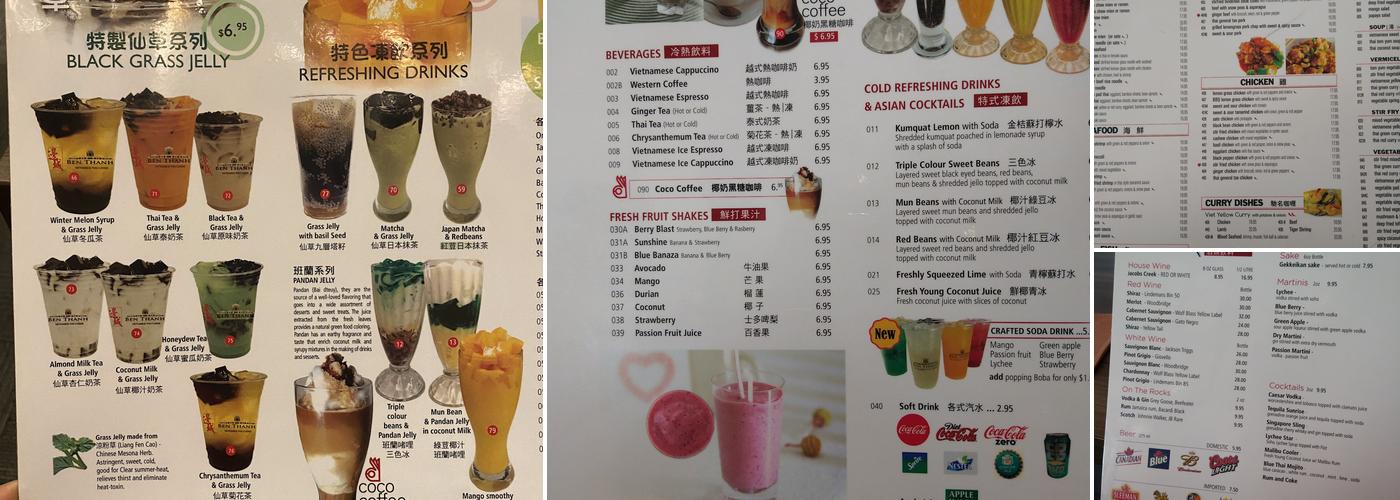 Ben Thanh Menu