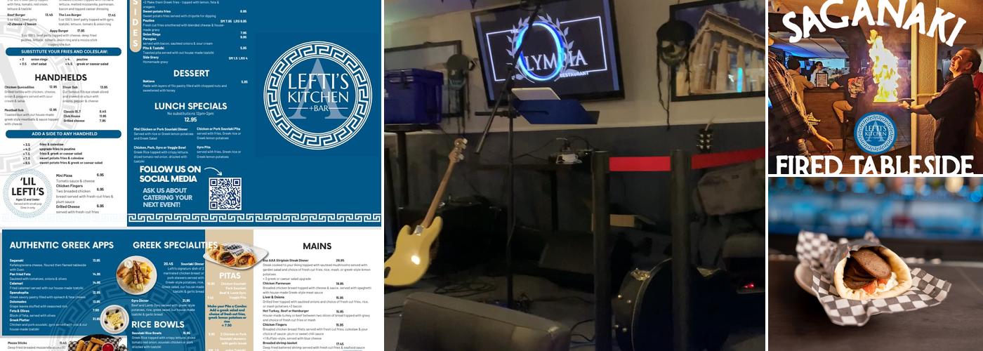 Lefti's Kitchen + Bar Menu