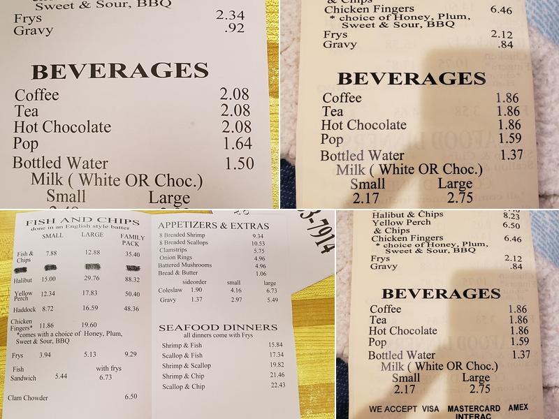 Hammersley's Fish 'N Chips Menu