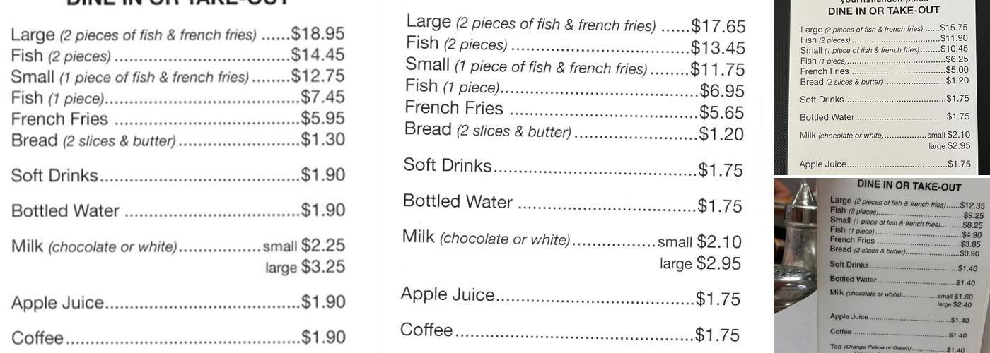 Your Fish & Chips Restaurant Menu