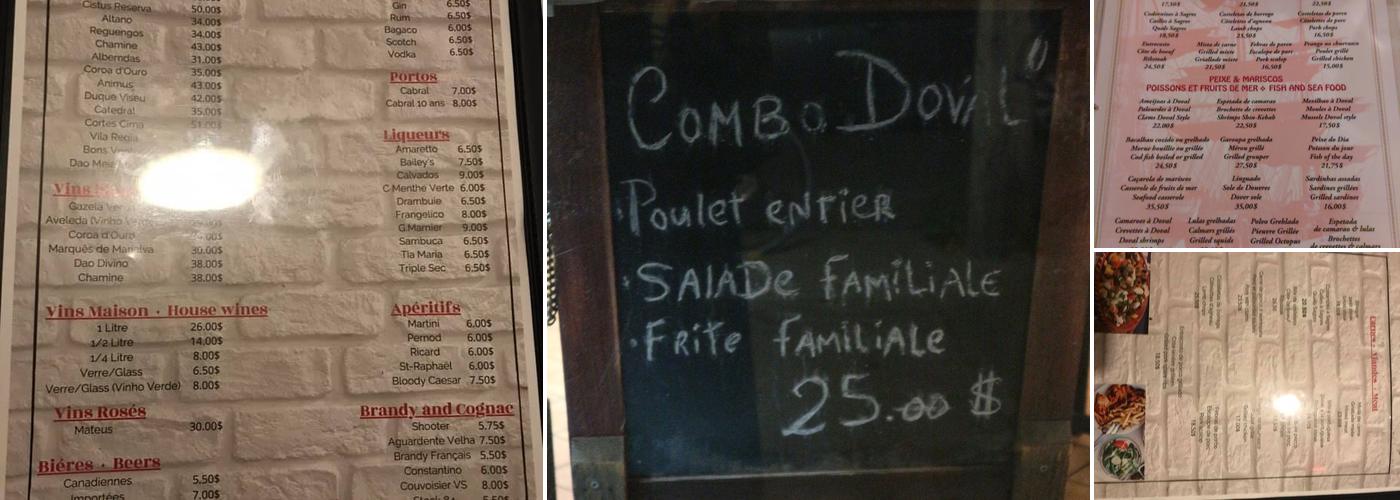 Chez Doval Menu