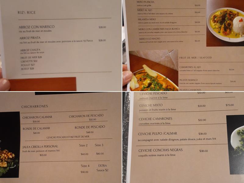 Chicho's Menu