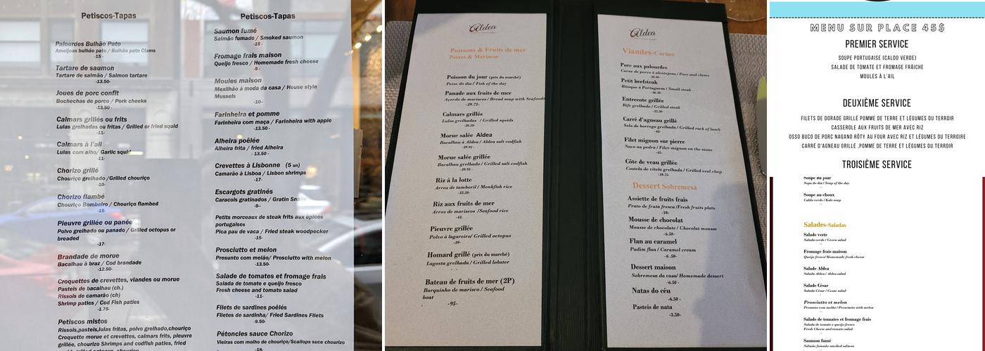 Aldea Menu