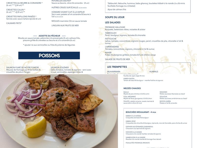 Solémer restaurant et poissonnerie Menu