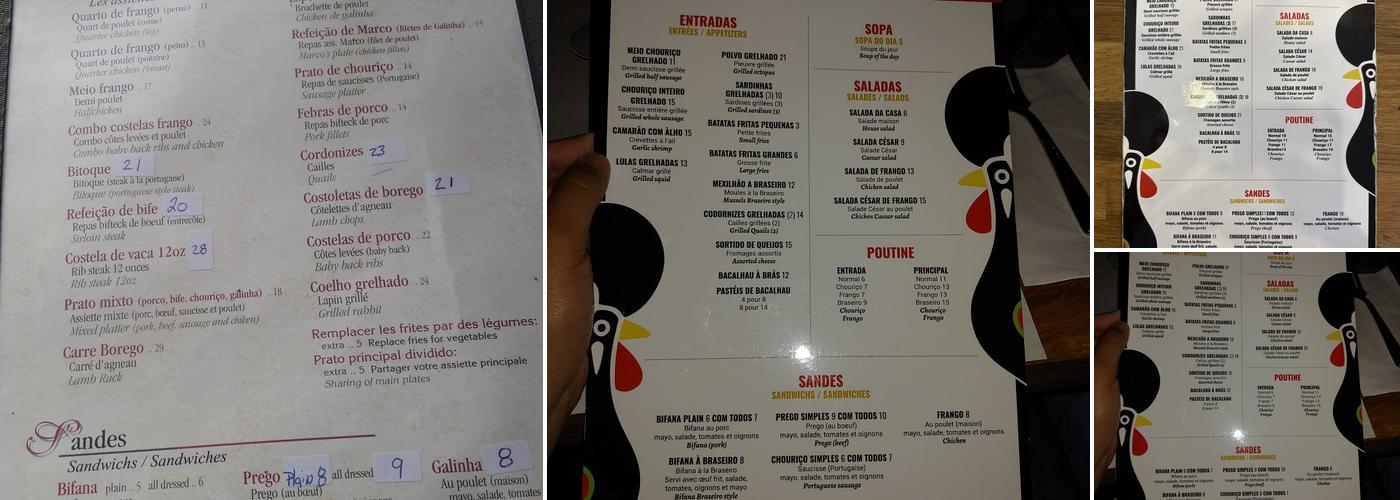 Braseiro Menu