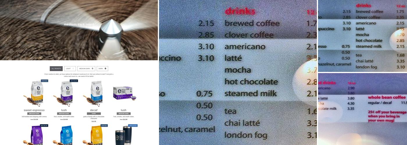 Ethical Bean Coffee Menu