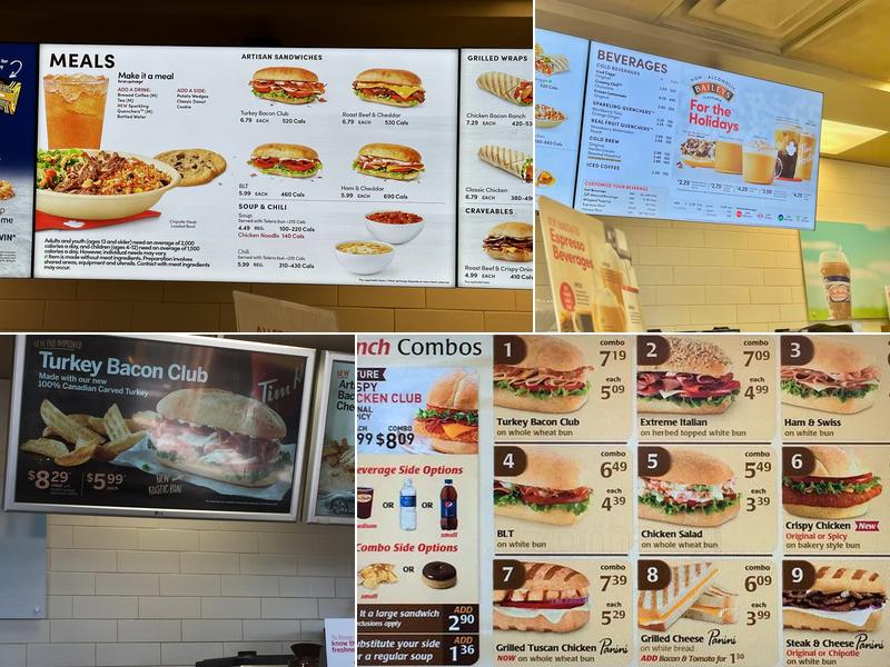 Tim Hortons Menu
