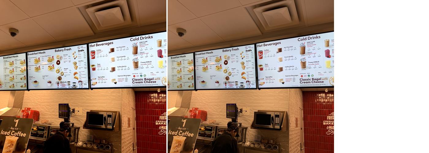 Tim Hortons Menu