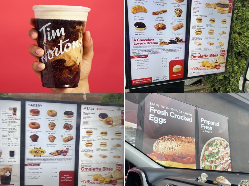 Tim Hortons Menu