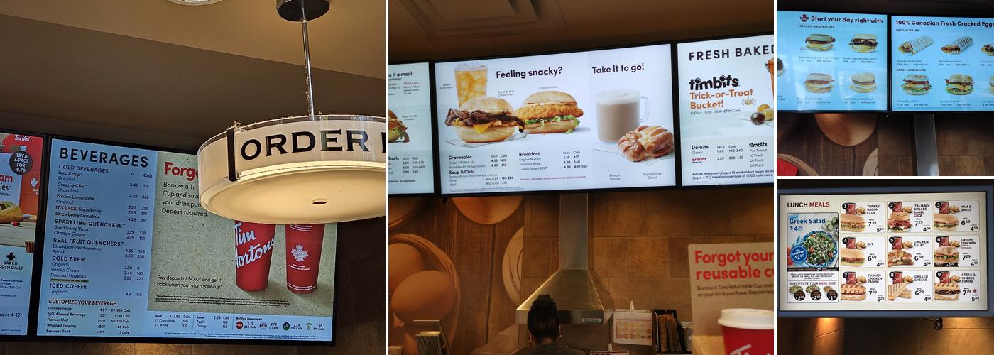 Tim Hortons Menu