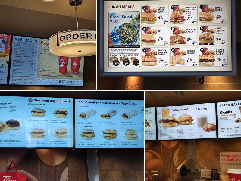 Tim Hortons Menu