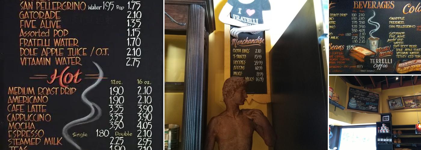 Fratelli Authentic Italian Baking Menu