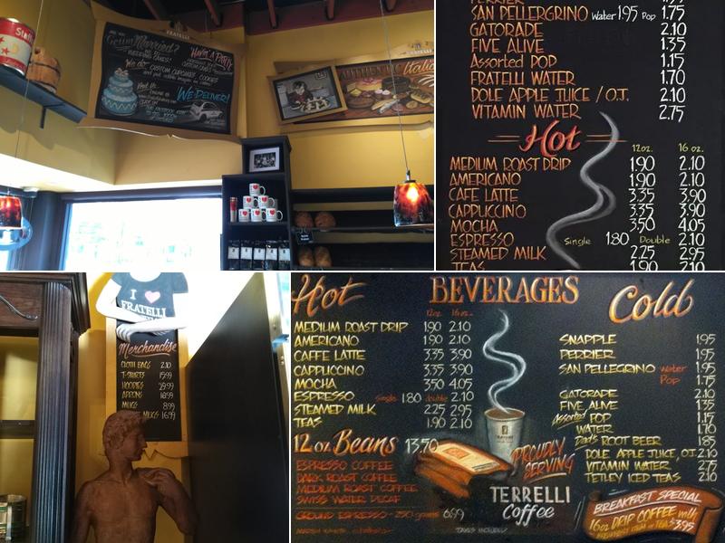 Fratelli Authentic Italian Baking Menu