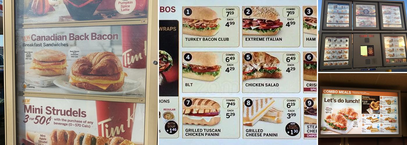 Tim Hortons Menu