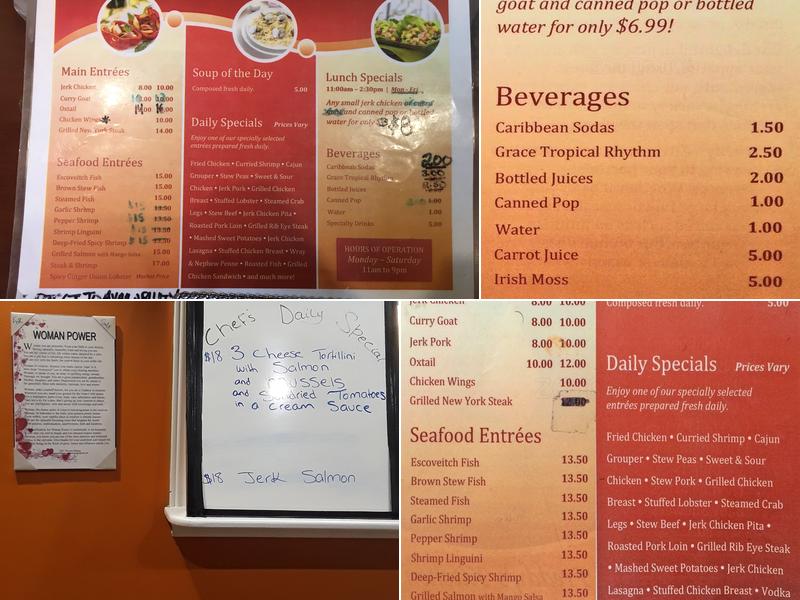 Fred's Kitchen Menu