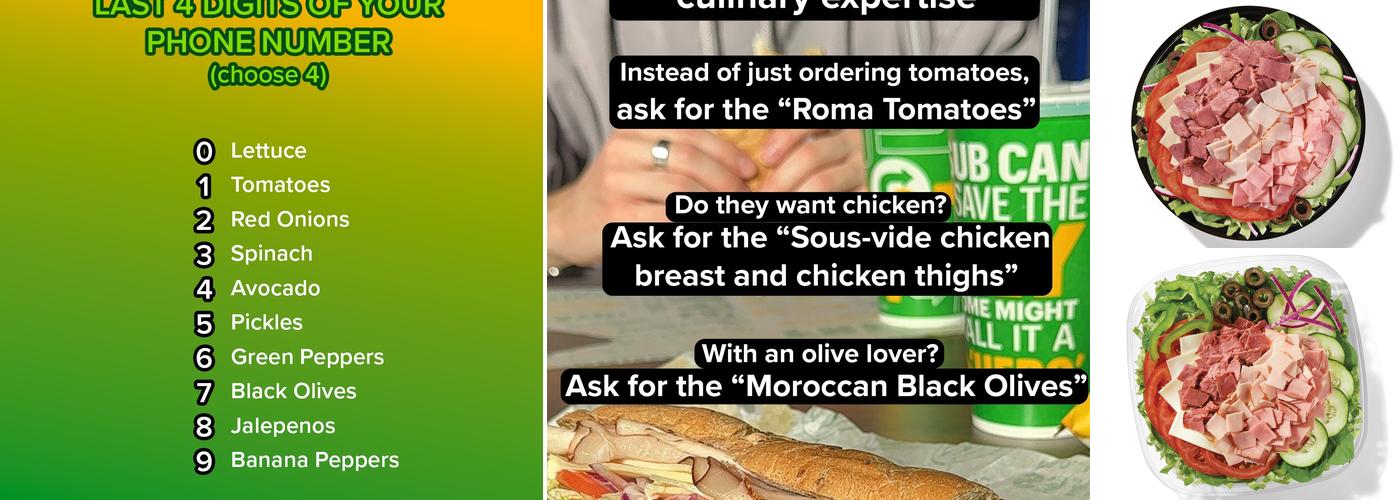 Subway Menu