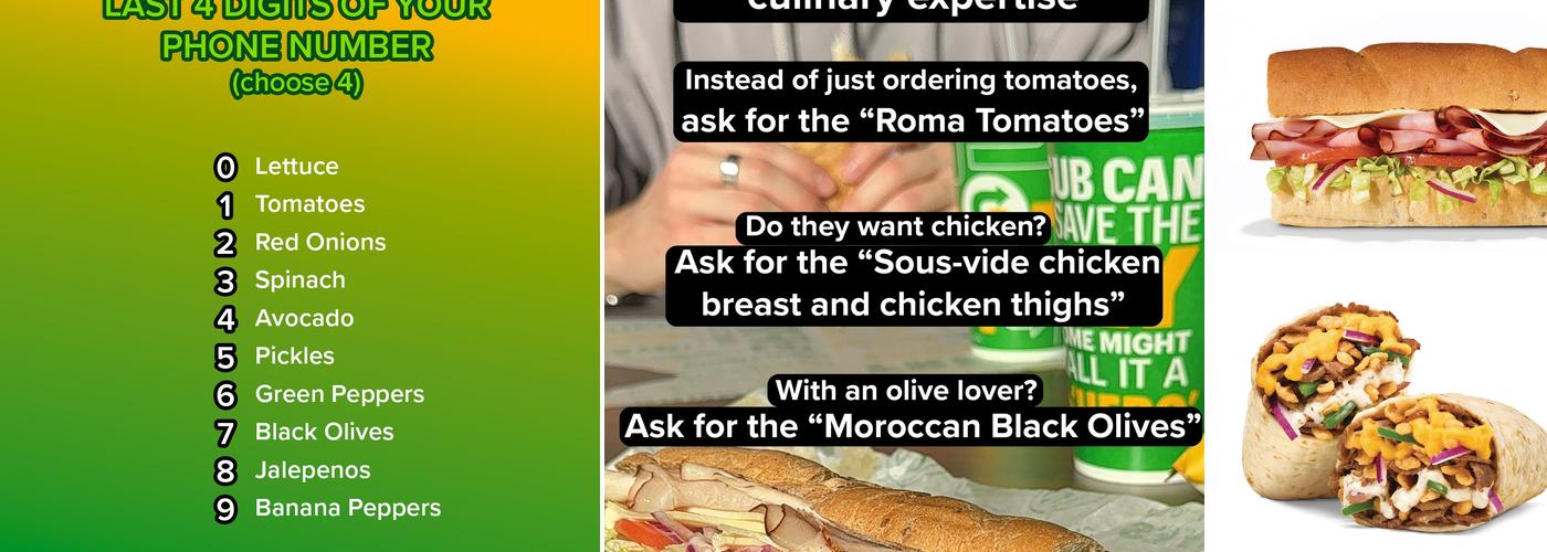 Subway Menu