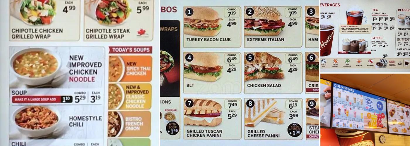 Tim Hortons Menu