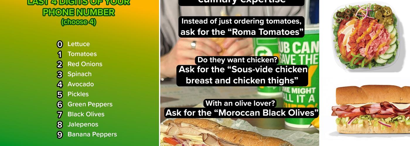 Subway Menu
