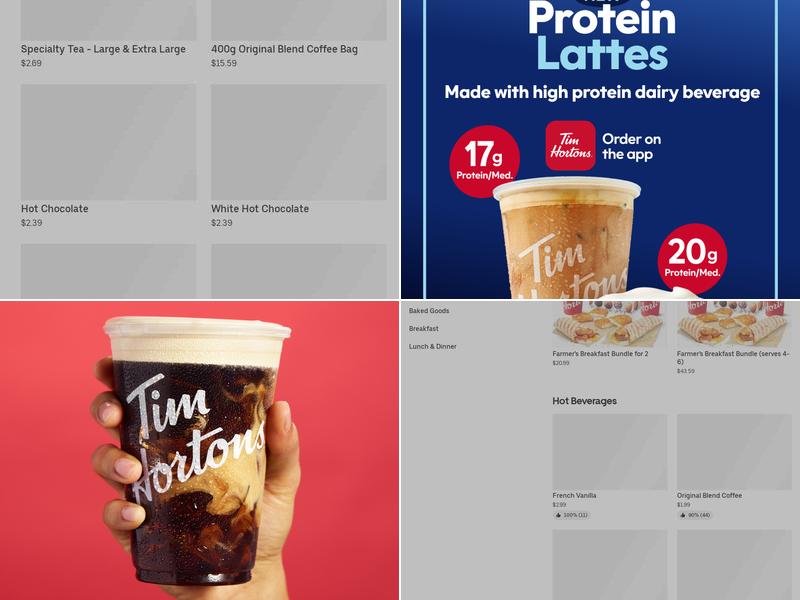 Tim Hortons Menu
