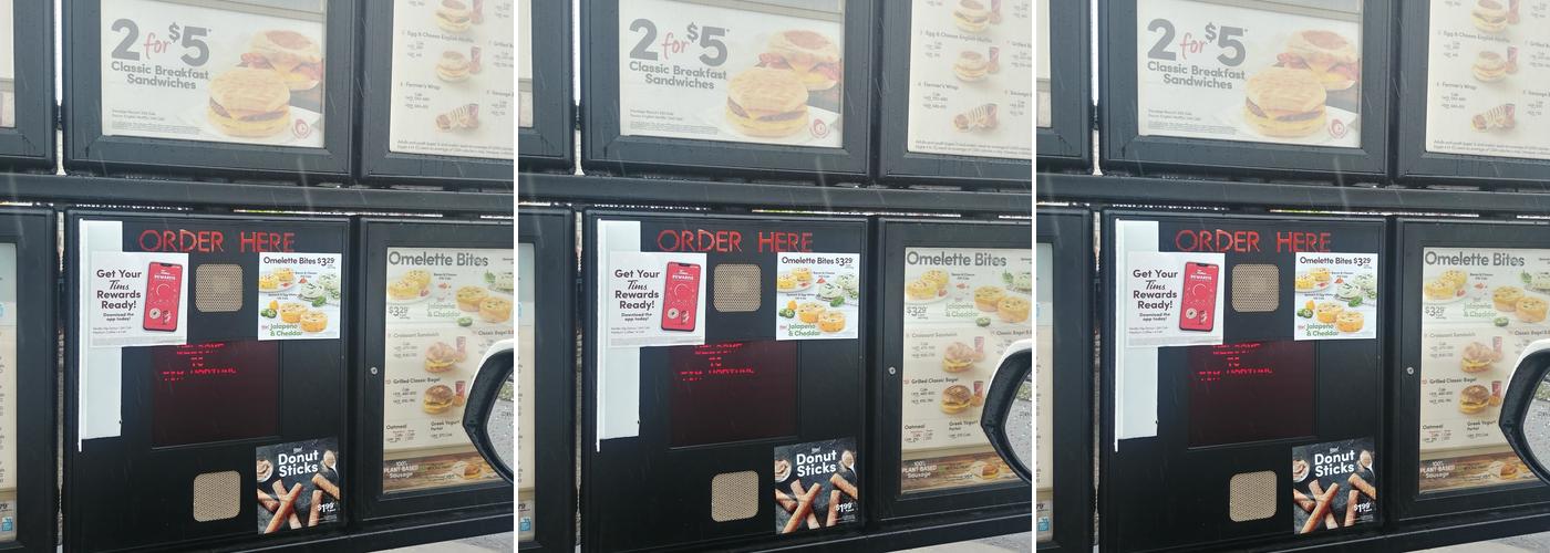 Tim Hortons Menu