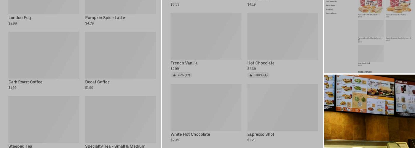 Tim Hortons Menu