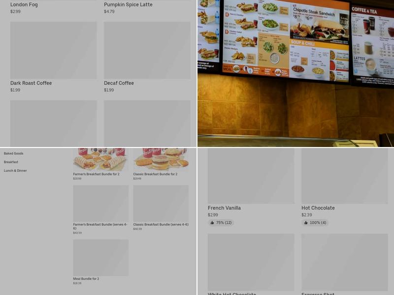 Tim Hortons Menu
