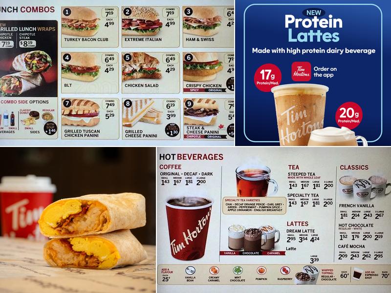 Tim Hortons Menu