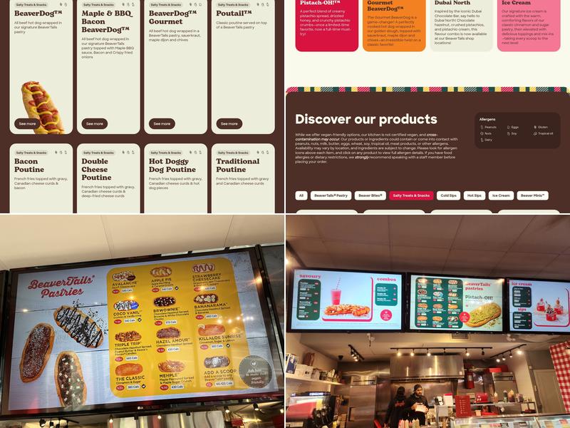 BeaverTails Niagara Falls Menu