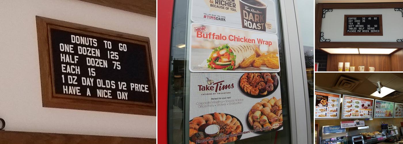Tim Hortons Menu