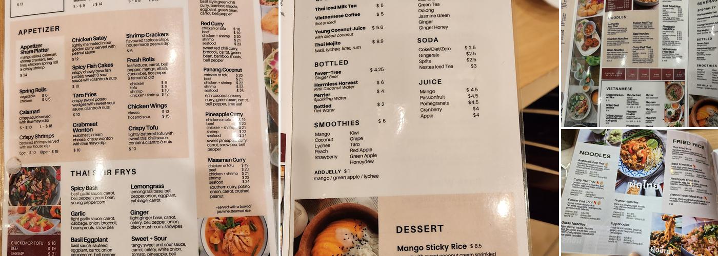 Bamboo Legend Menu