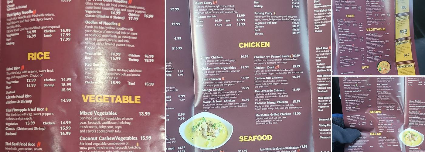 Thai One On Menu