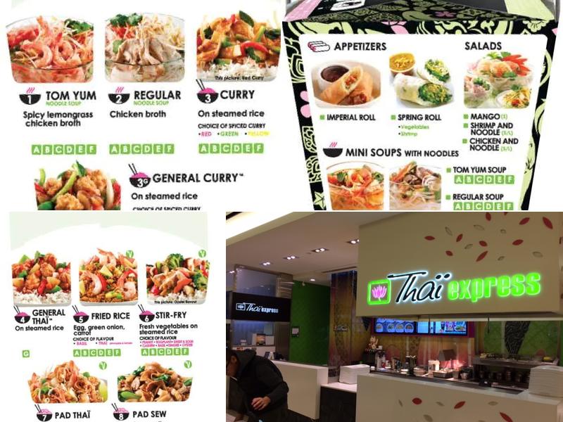 Thai Express Restaurant Markham Menu