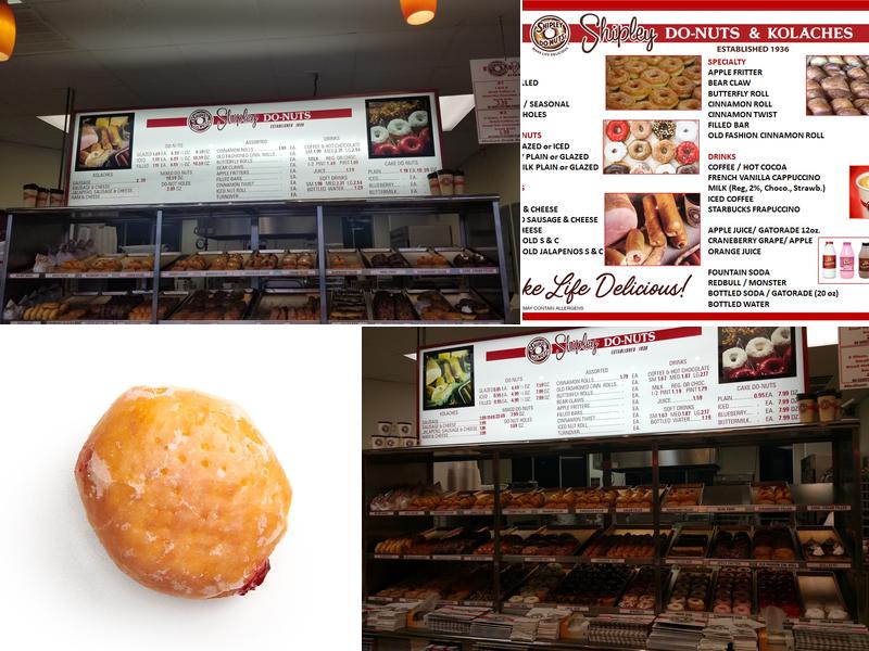 Shipley Do-Nuts Menu