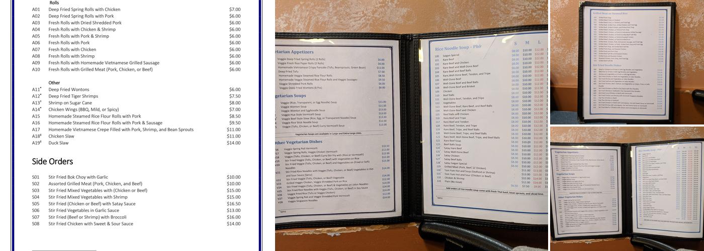 Saigon On Brant Menu