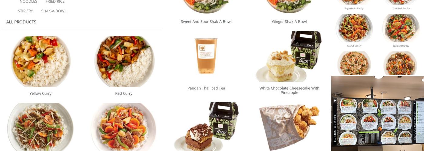 Thai Express Menu