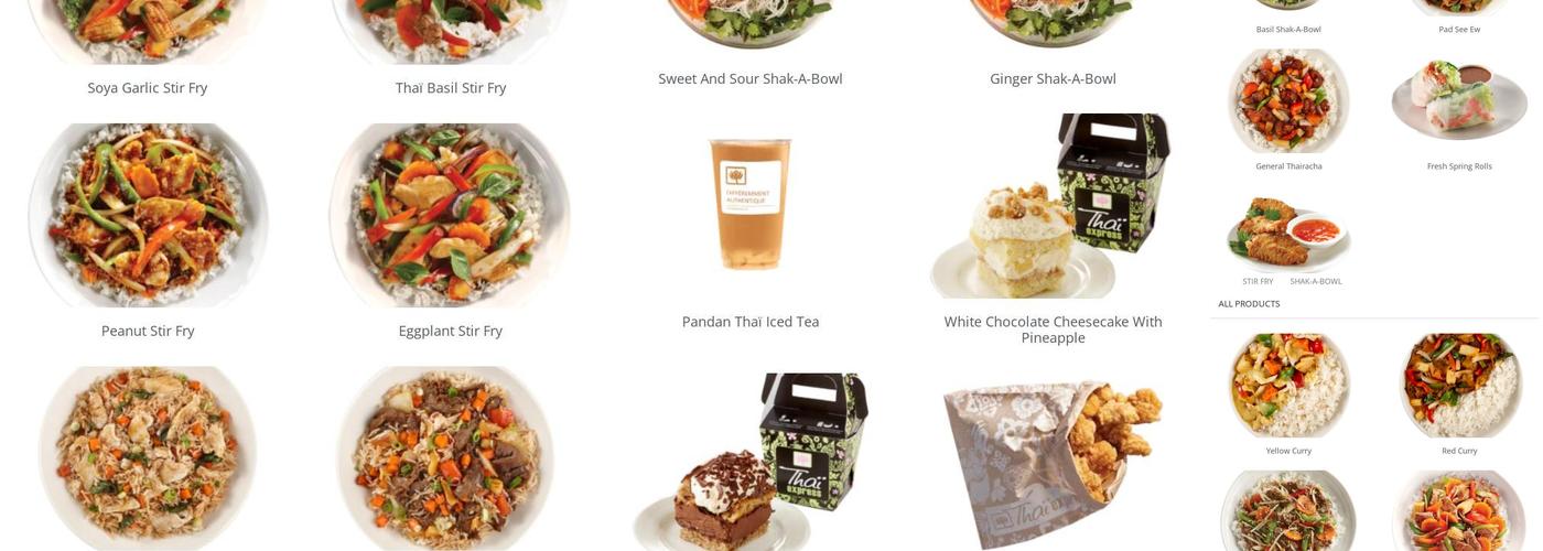 Thai Express Restaurant Calgary Menu