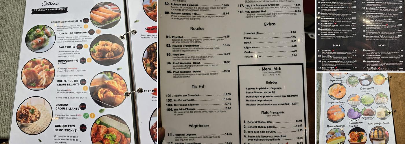 Bangkok Express Menu