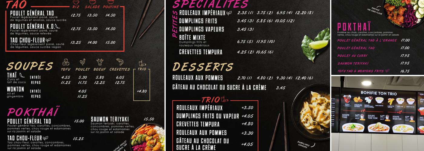 Thaïzone Menu