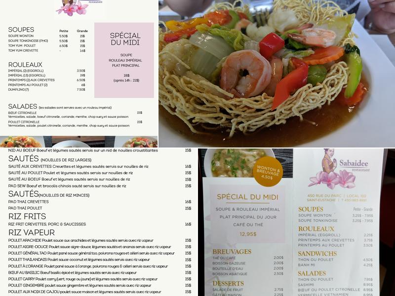 Sabaidee Menu