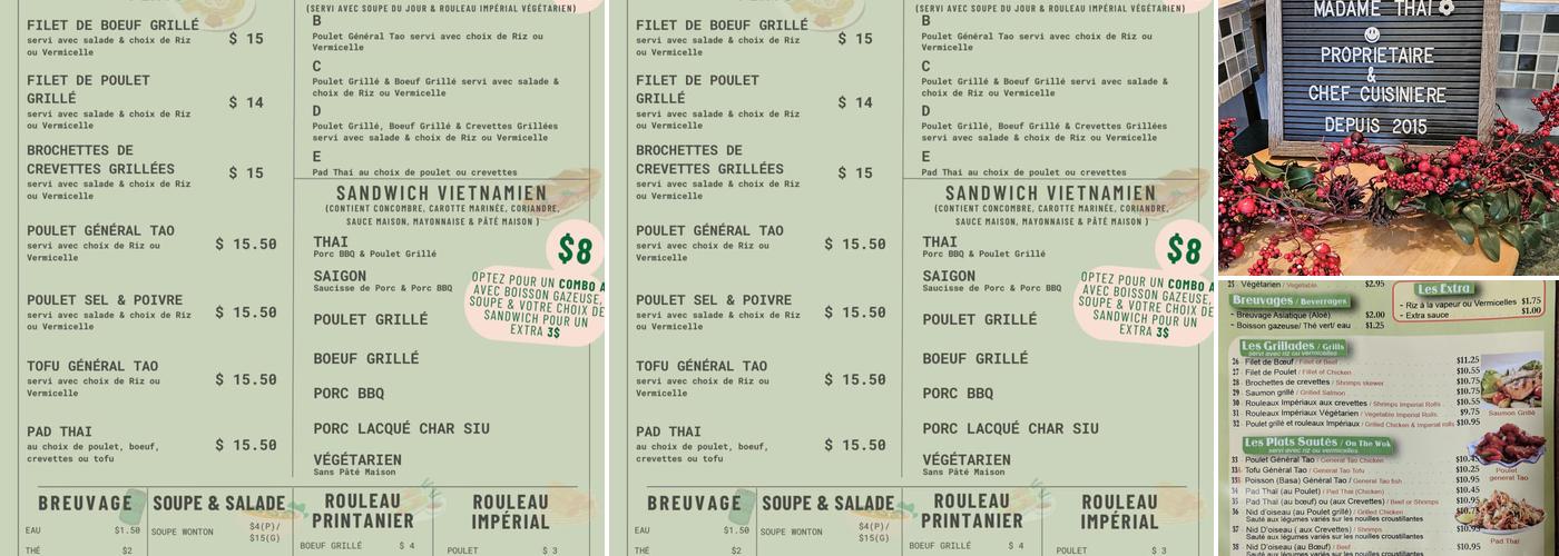 Thai Saigon Menu