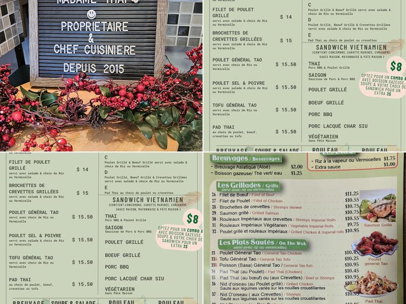 Thai Saigon Menu