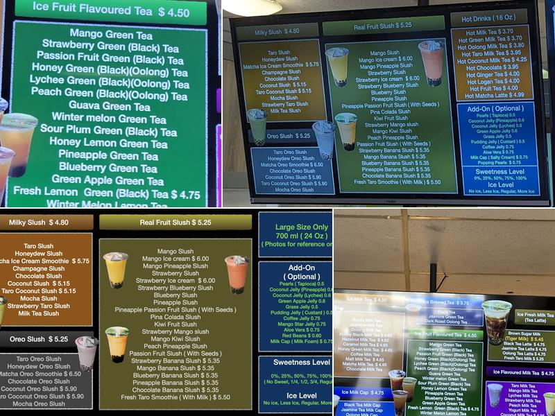 Lazy Den Tea House Menu