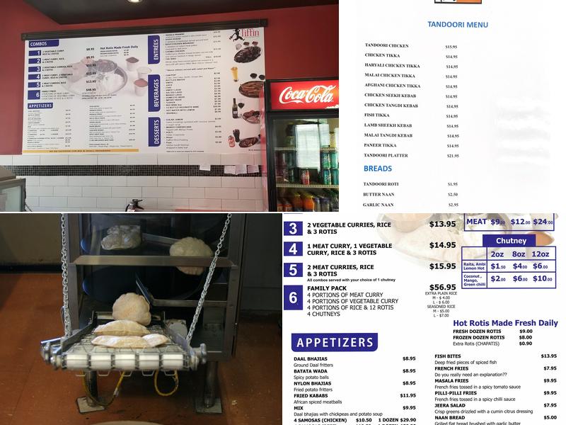 Tiffin Curry & Roti House Menu