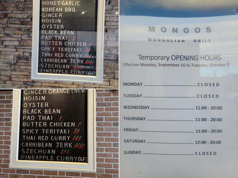 Mongos Menu