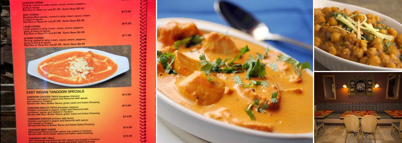 Spice Hut Indian Cuisine. Menu