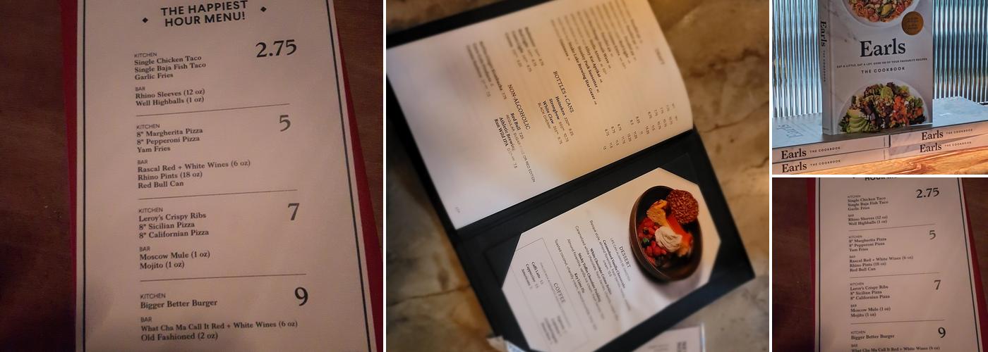 Earls Kitchen + Bar Menu