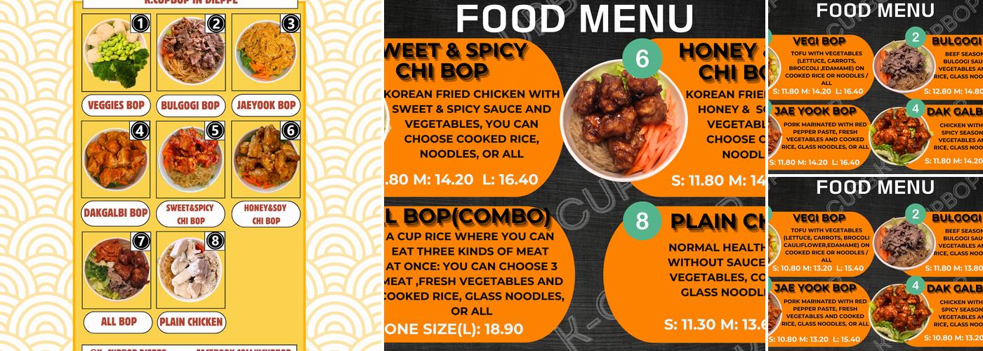 K-CUPBOP Menu