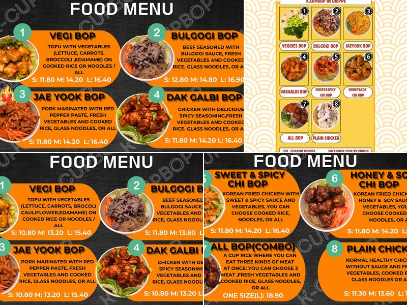 K-CUPBOP Menu